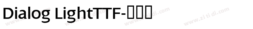 Dialog LightTTF字体转换